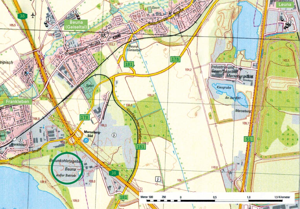 Topografische Karte im Maßstab 1:25 000 Landesamt für Vermessung und Geoinformation Sachsen-Anhhalt